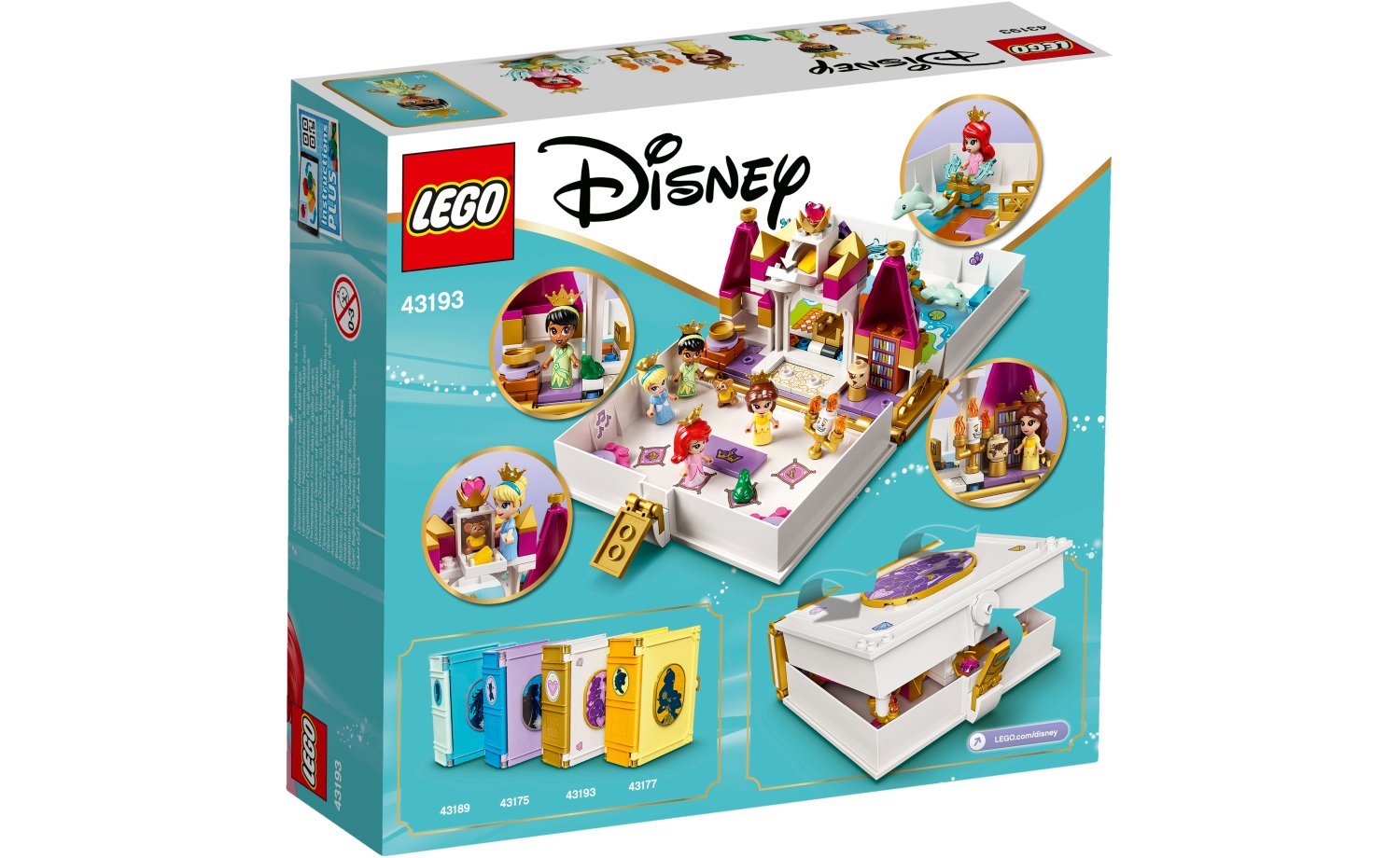 [飛米樂高積木磚賣店] LEGO 43193 迪士尼公主系列 愛麗兒、貝兒、灰姑娘和蒂安娜口袋故事書