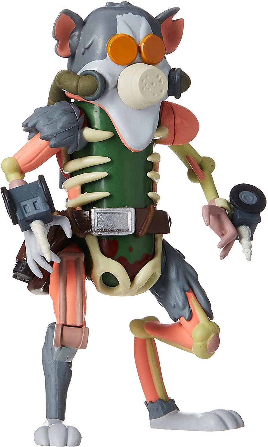 Rick and Morty 瑞克和莫蒂 Pickle Rick 全武裝酸黃瓜瑞克 可動模型公仔 15cm