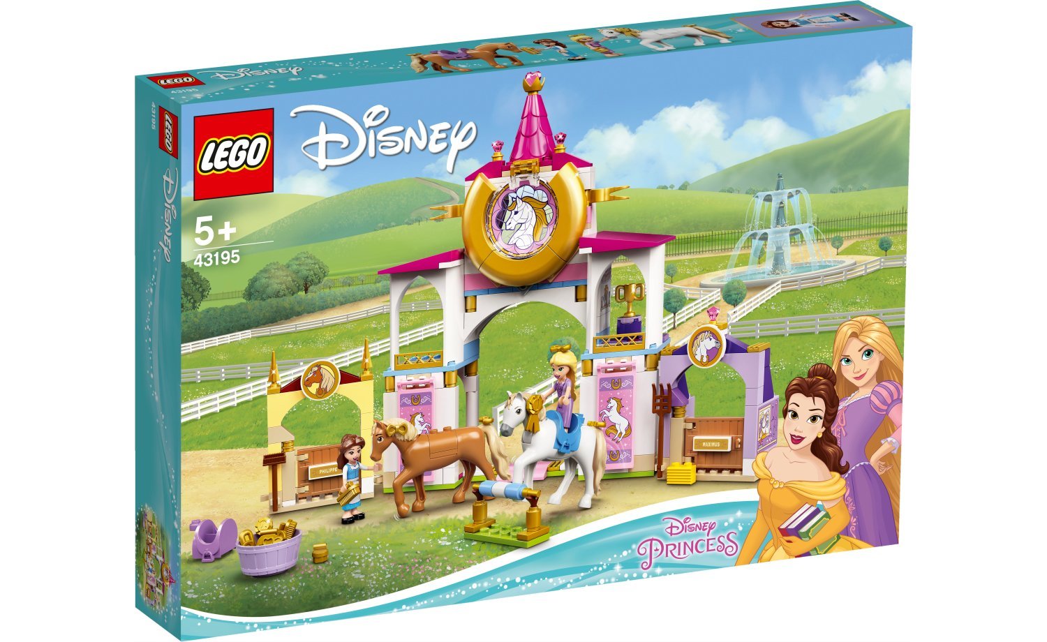 [飛米樂高積木磚賣店] LEGO 43195 迪士尼公主系列 貝兒&樂佩公主的皇家馬廄
