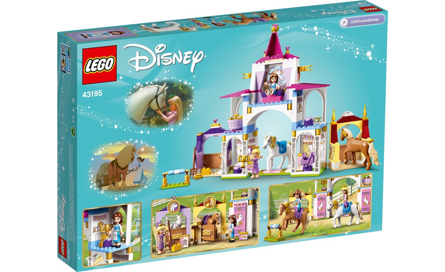 [飛米樂高積木磚賣店] LEGO 43195 迪士尼公主系列 貝兒&樂佩公主的皇家馬廄