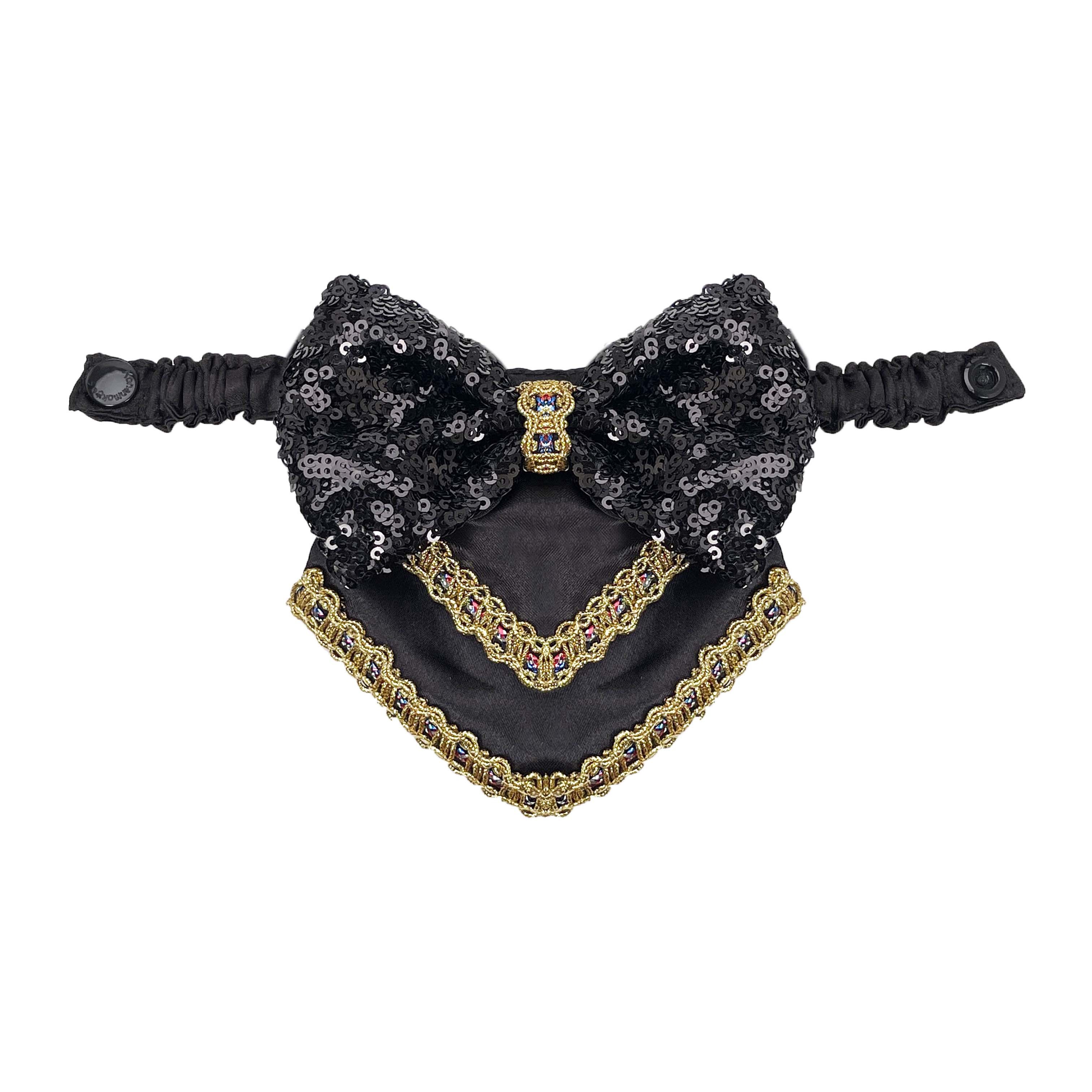 Black Sequin Prince Collar