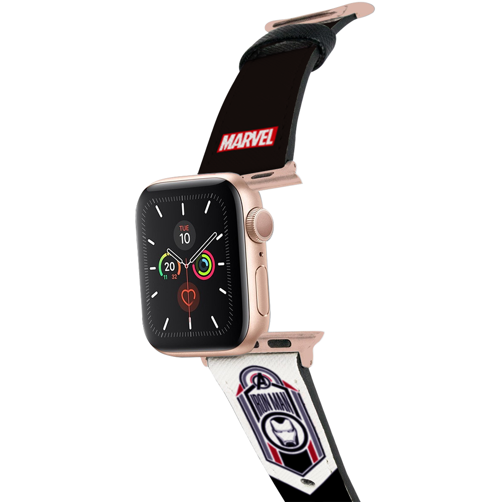 Marvel-Apple Watch錶帶-皮革系列-鋼鐵人 Ironman