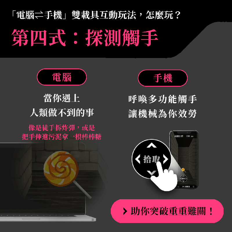 電腦手機雙載具互動玩法，怎麼玩？探測觸手玩法說明