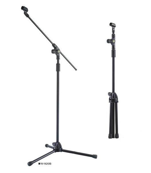 黑金鋼 W-920B 隱藏式斜桿（長型）麥克風架 台灣製 極堅固耐操 穩定度佳
