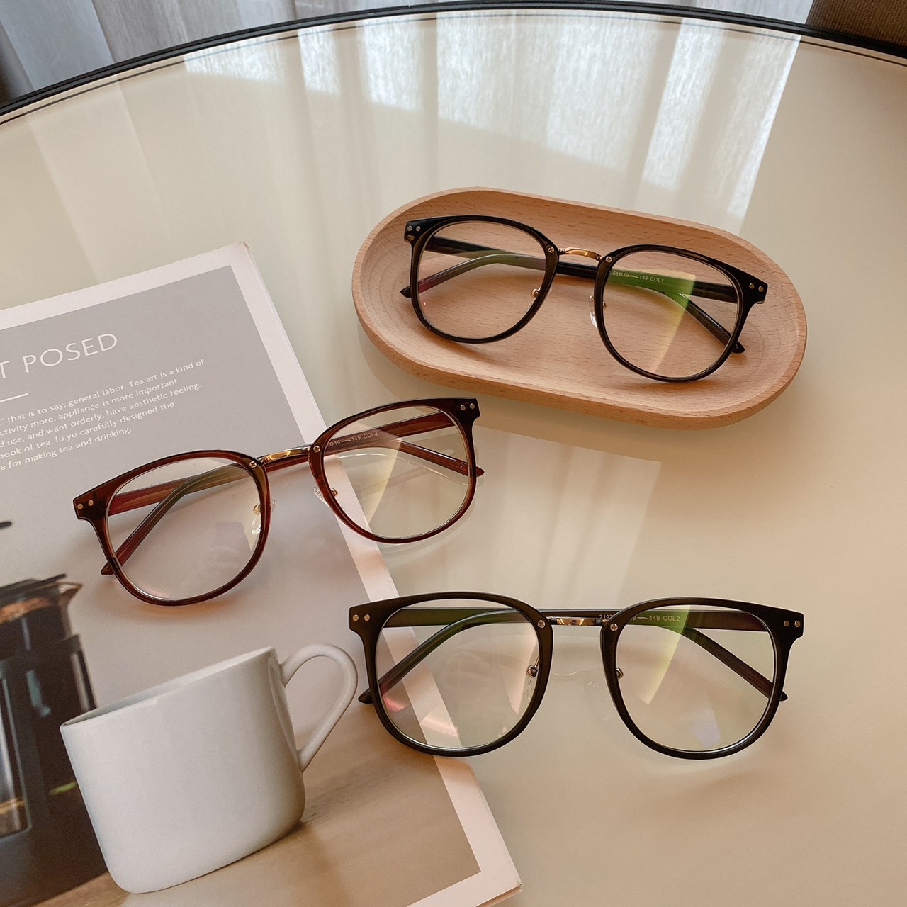 經典塑膠鏡框G1202197/三色