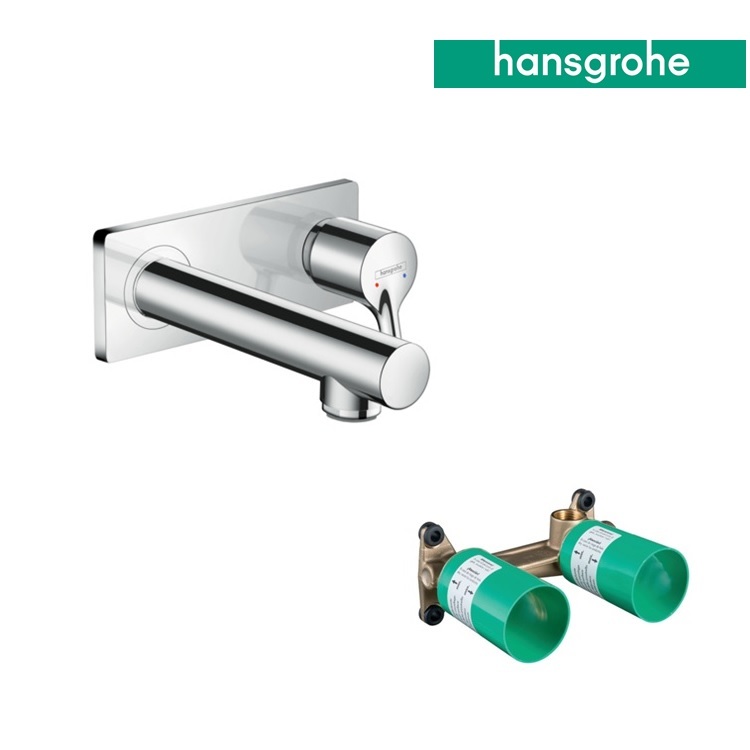 hansgrohe Talis S 72110, -000 + 13622, -180 Single lever basin mixer for concealed installation wall-mounted with spout 16.5 cm