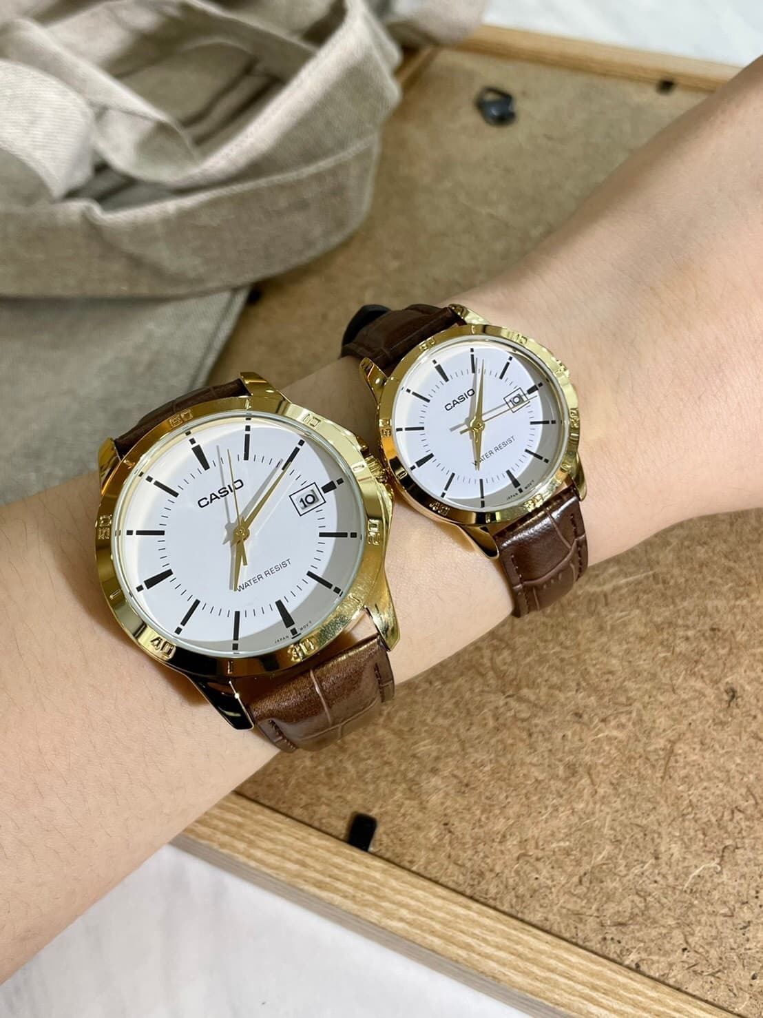 【CASIO 卡西歐】復刻指針款 MTP-V004GL-7A(41mm)/ LTP-V004GL-7A(28mm) 現代鐘錶