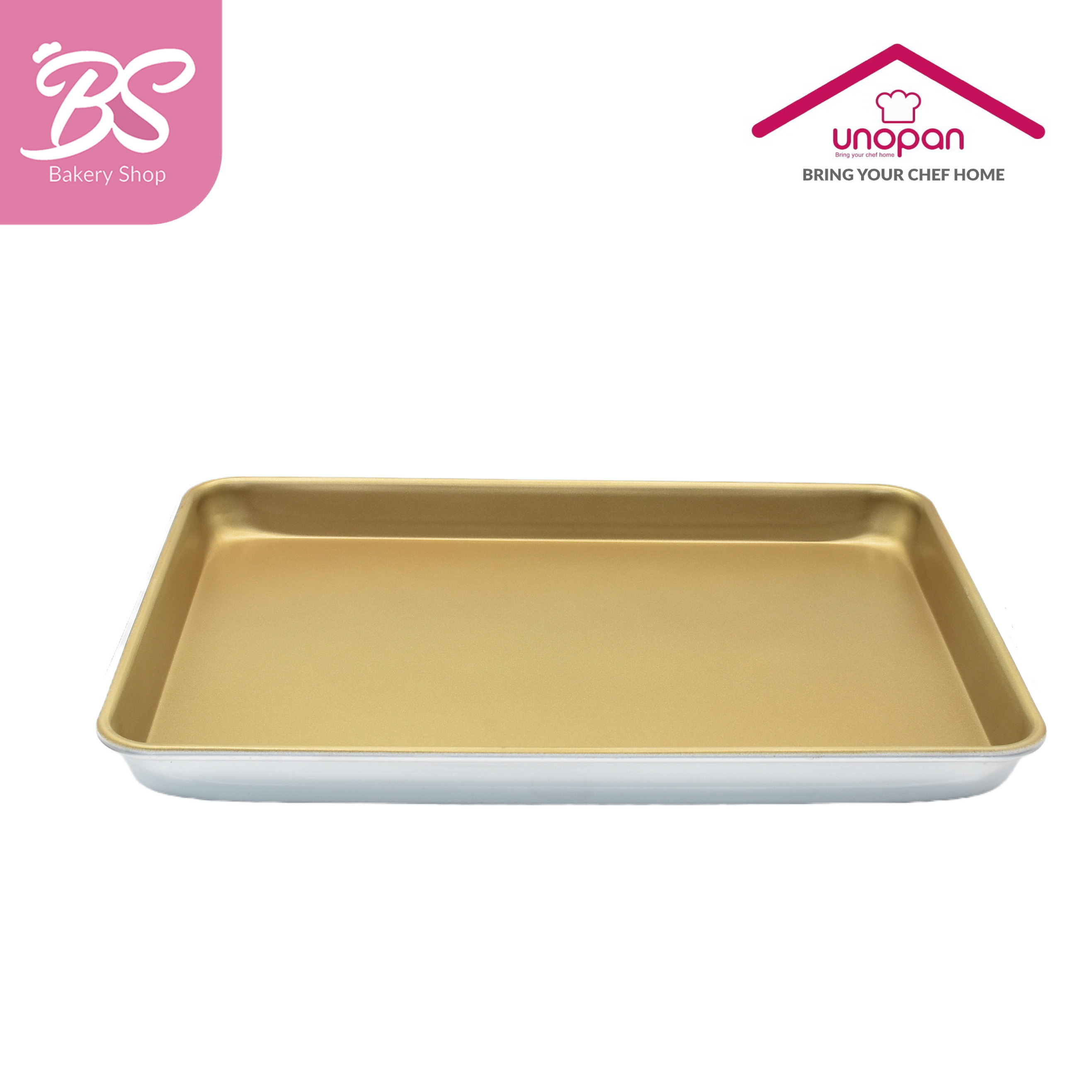 【Unopan Non Stick Rectangular pan】Golden non-stick Baking Tray长方形不沾烤盘 UN10009