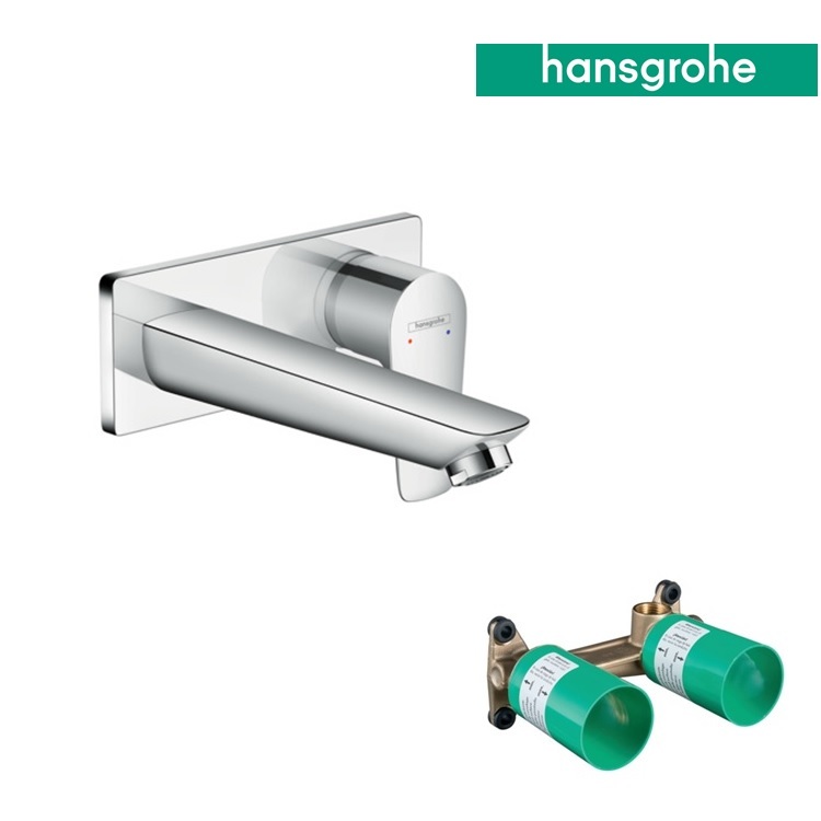 hansgrohe Talis E 71732, -000 + 13622, -180 Single lever basin mixer for concealed installation wall-mounted with spout 16.5 cm - GA Approval