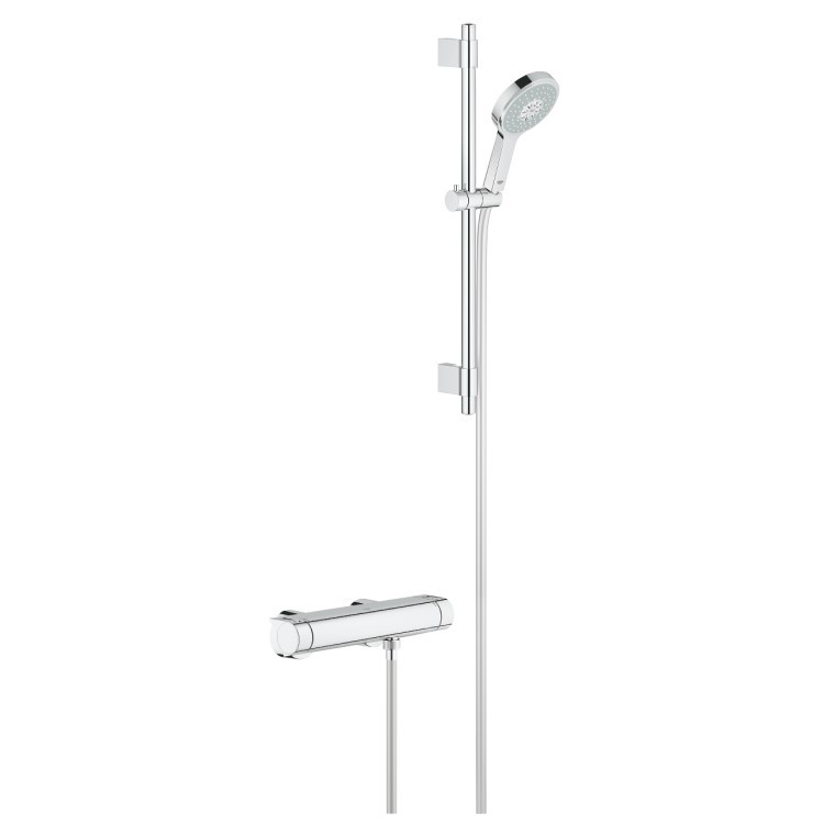 GROHE｜Grohtherm 2000 定溫淋浴龍頭滑桿組 (鉻色) 34281001