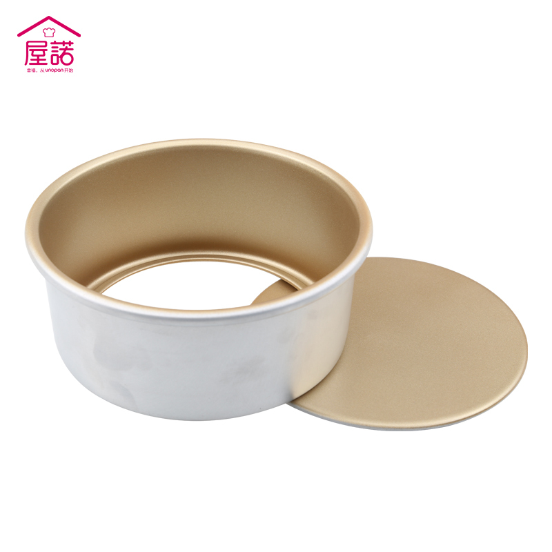 【Unopan 15cm Round Cake Pan-Removable Bottom】6 inch Cake Mould Loose Non-Stick 6寸金色不沾脱底蛋糕模 UN16058