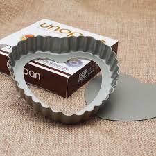 【Unopan Adjustable heart fluted tart plate】pie loose mould 活动心型派盘心形不沾 (non-stick series 800)  UN26101