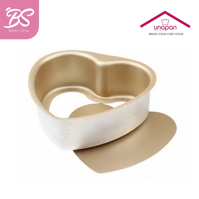 【Unopan 6" 8" Heart Cake Pan-Removable Bottom 6寸8寸心形脱底蛋糕模】Love Shape Loose Cake Tin UN16312