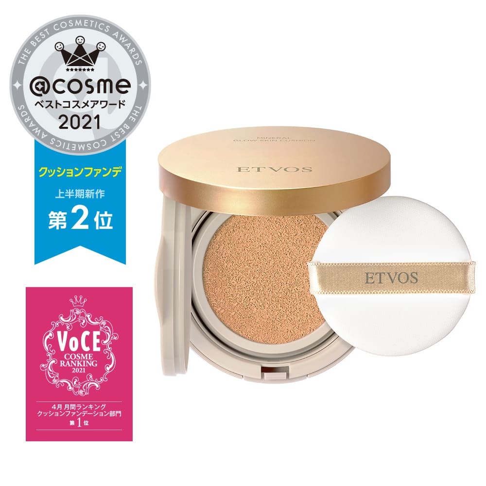 ETVOS Mineral Glow Skin Cushion SPF32 PA+++ 12g 保濕亮澤礦物氣墊粉餅