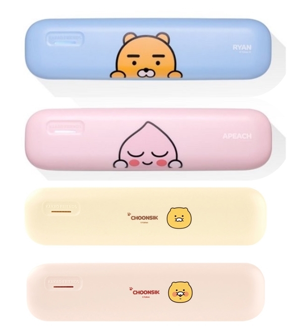 韓國直送🇰🇷Kakao friends便攜牙刷UV消毒器/收納盒- RYAN/APEACH/春植