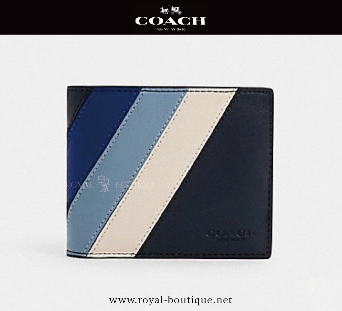 COACH 撞色拼接限量款短夾