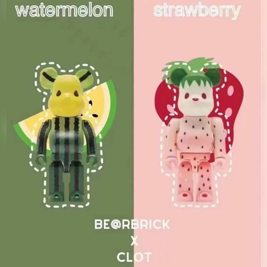 BE@RBRICK x Clot Melon & Strawberry Fruit Series 400%