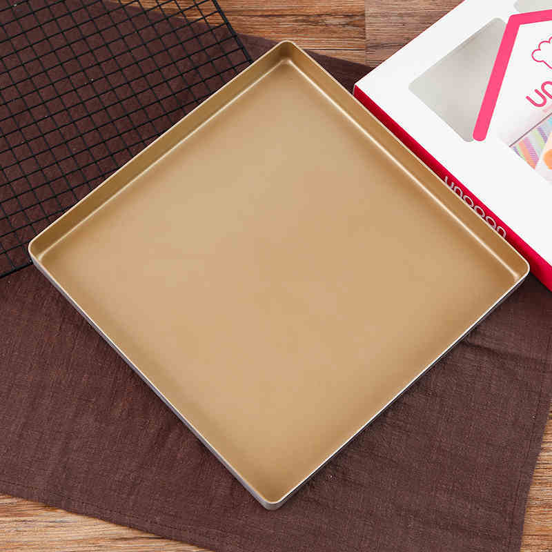 【UNOPAN Square pan (Golden non-stick) 】Baking tray tools kitchen oven 金色方型不沾烤盘UN10006 方型烤盘 金色不沾