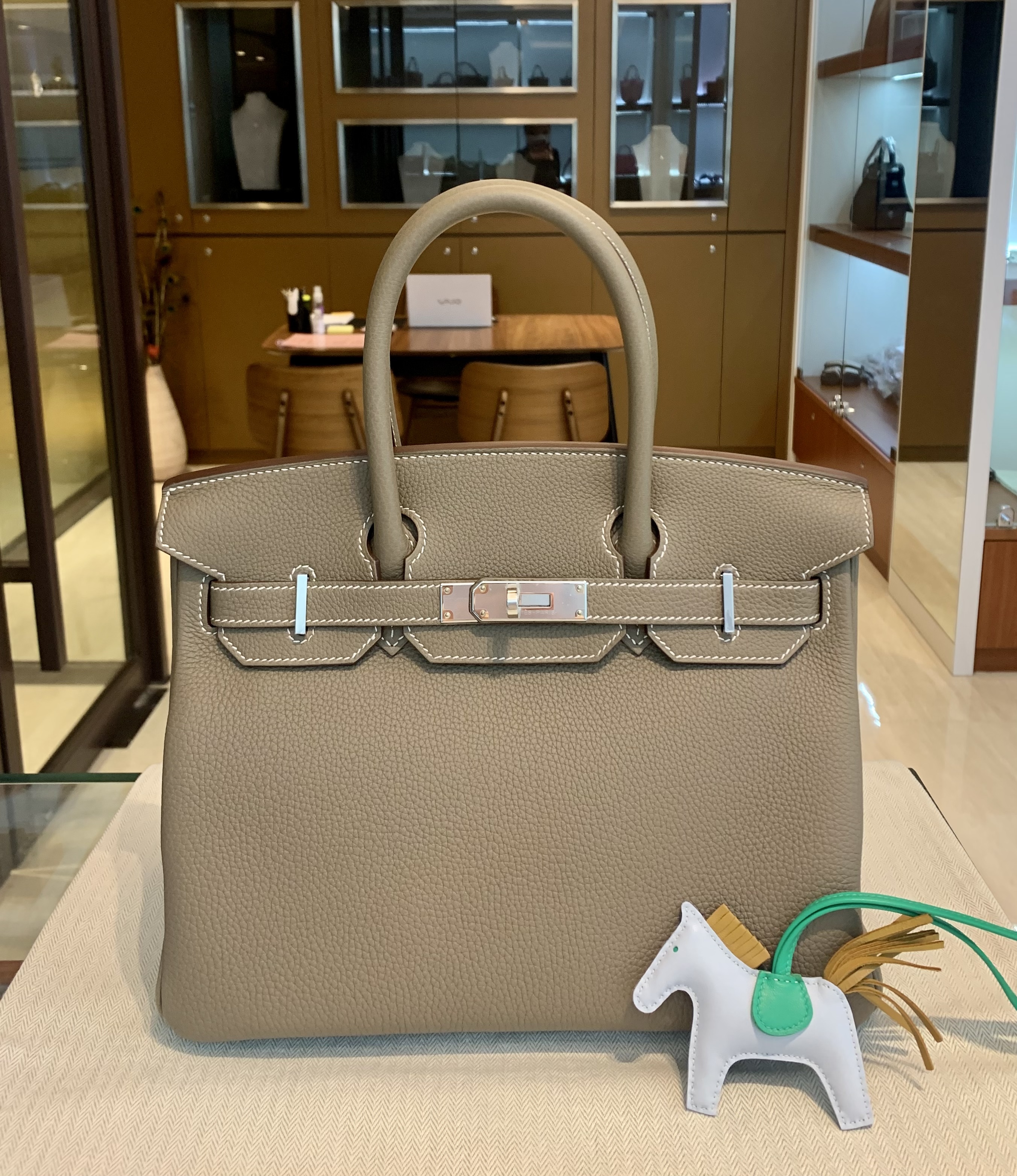 Birkin 30 18 etoupe ck togo B
