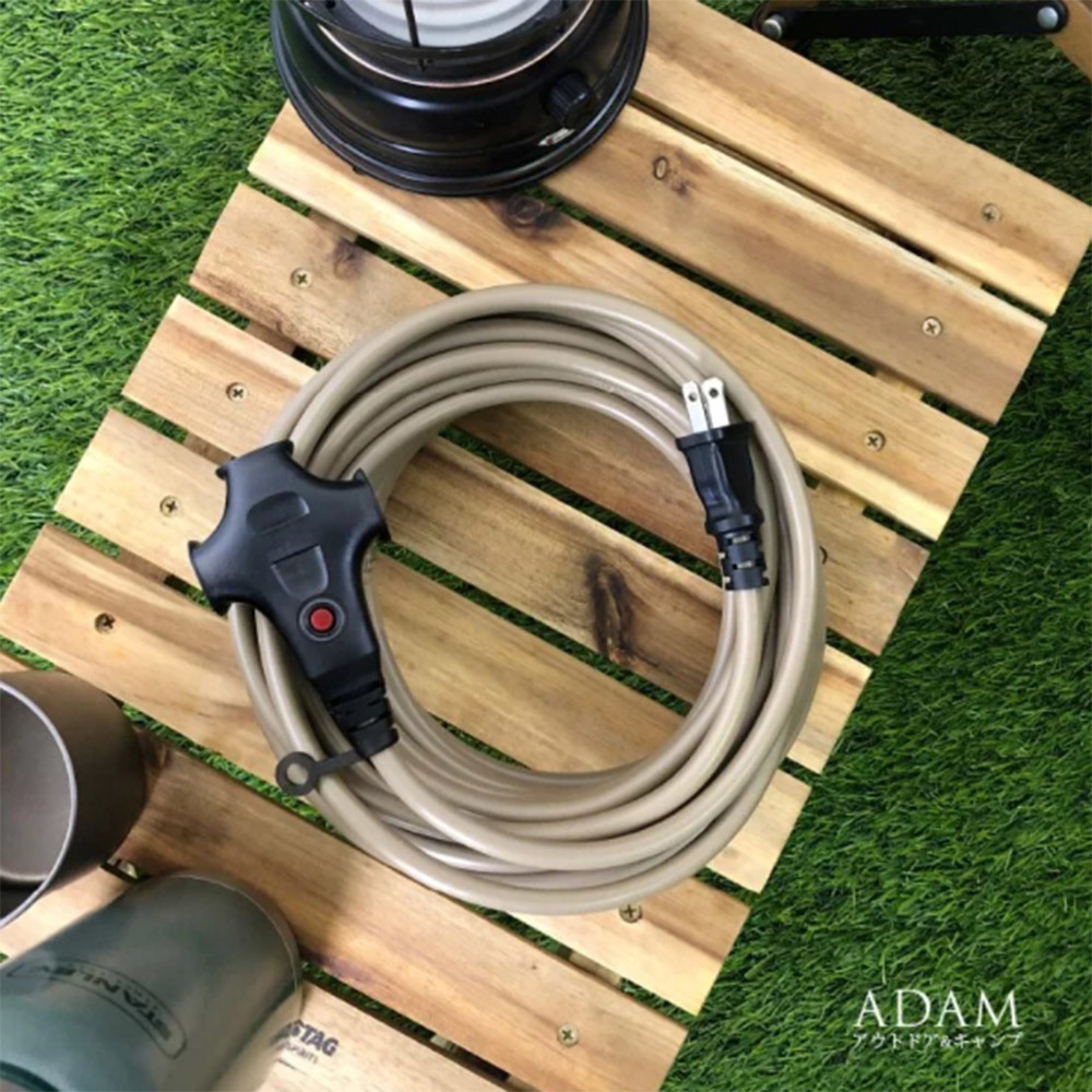 ADAMOUTDOOR 戶外延長動力線 沙色