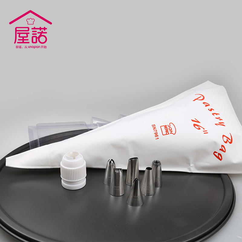 【Unopan pastry tips (6pcs/set)】Nozzle Set Piping Bag 花嘴套组 裱花嘴套装布裱花袋 6入 UN55006