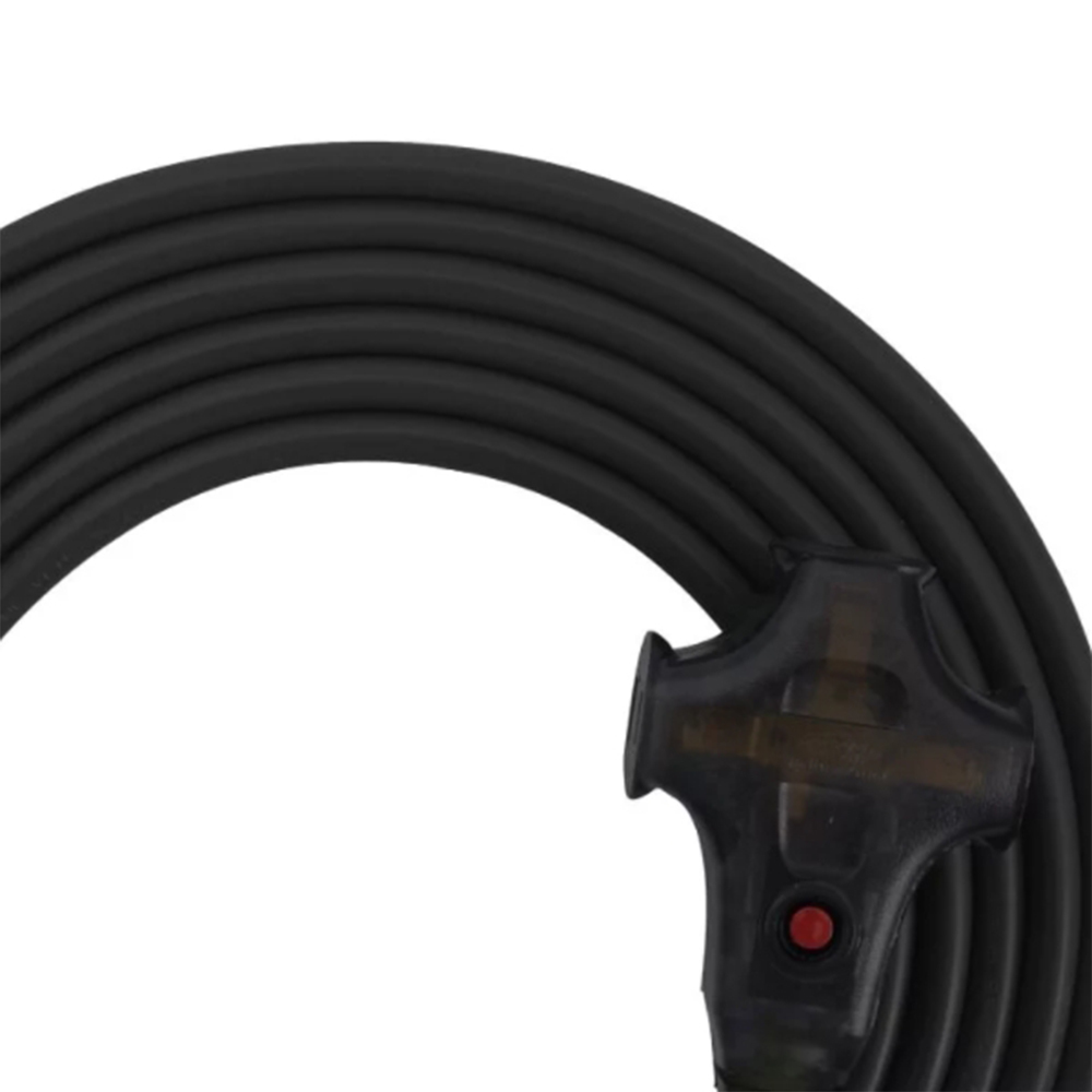 ADAMOUTDOOR 戶外延長動力線 黑色