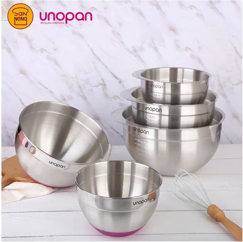 【UNOPAN 20CM Anti-slip Mixing Bowl】Kitchen Mix bowl Baking tools 20cm止滑打蛋盆/調理盆/料理盆/攪拌盆 UN30006