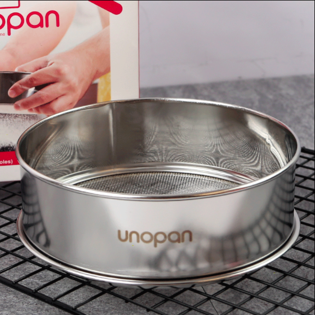 Unopan 6'' 8" Stainless Steel Sieve (24 holes)   6寸8寸不锈钢面粉筛24目 UN32251 UN32252