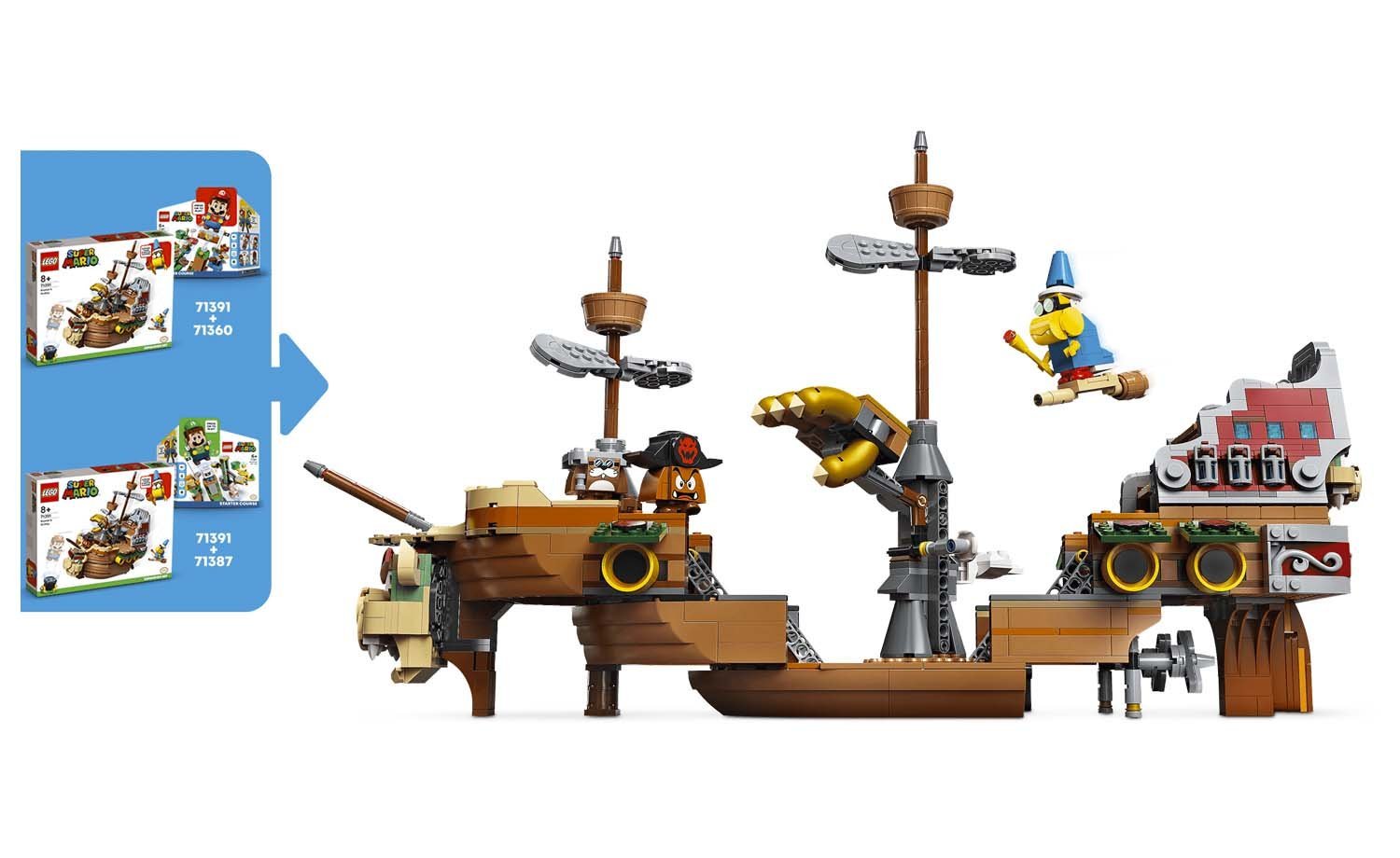 [飛米樂高積木磚賣店] LEGO 71391 Mario-庫巴飛行船