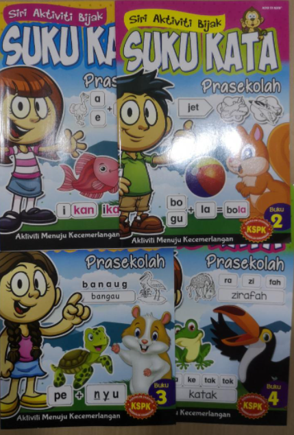 siri aktiviti bijak suku kata 4 buku