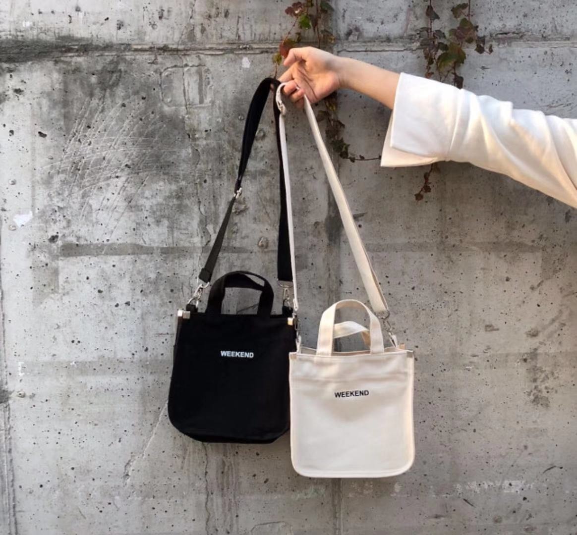 KOREA 正韓包 WEEKEND 帆布兩用小方包