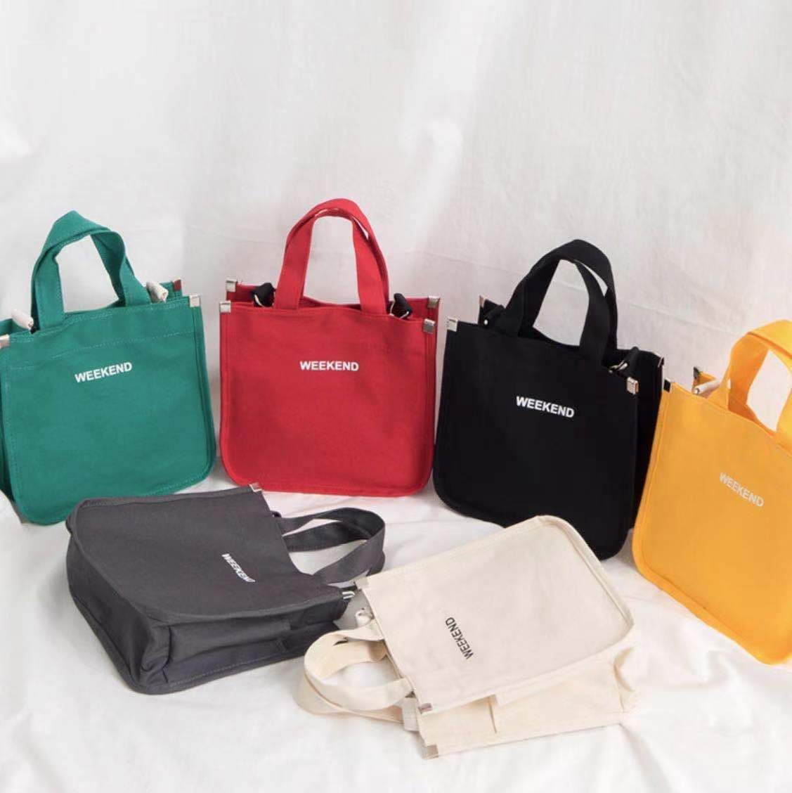 KOREA 正韓包 WEEKEND 帆布兩用小方包