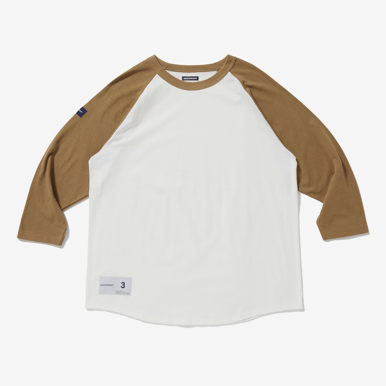 [現貨] DESCENDANT TWO BIT Raglan Tee "White Beige"