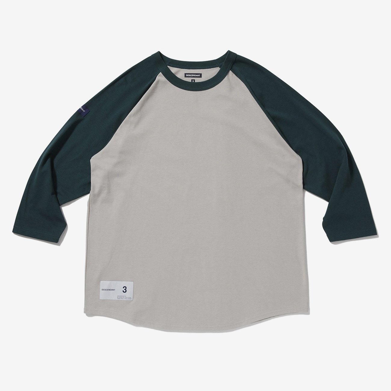 [現貨] DESCENDANT TWO BIT Raglan Tee "Grey Green"