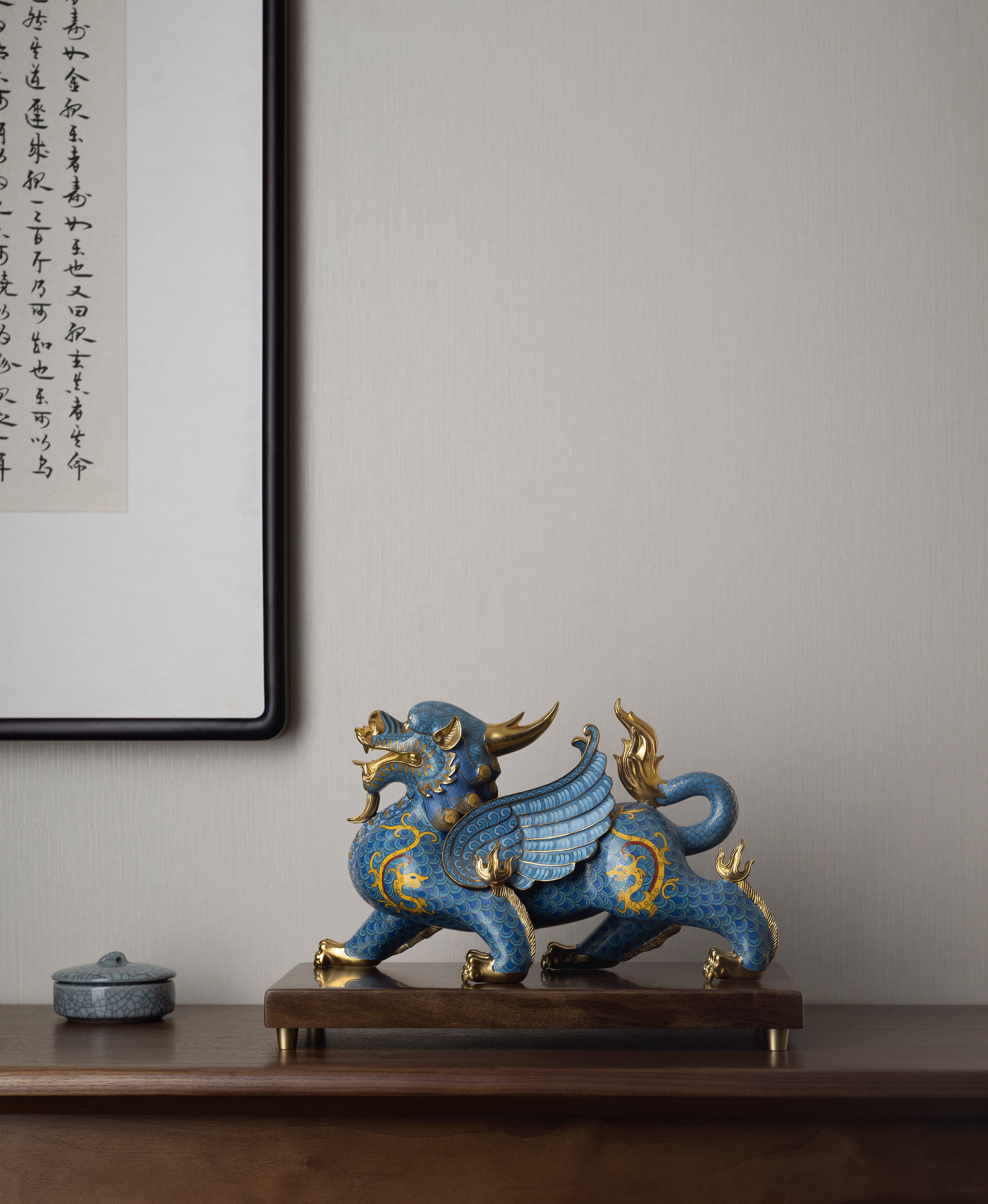 招財貔貅(景泰藍)｜銅作工藝品