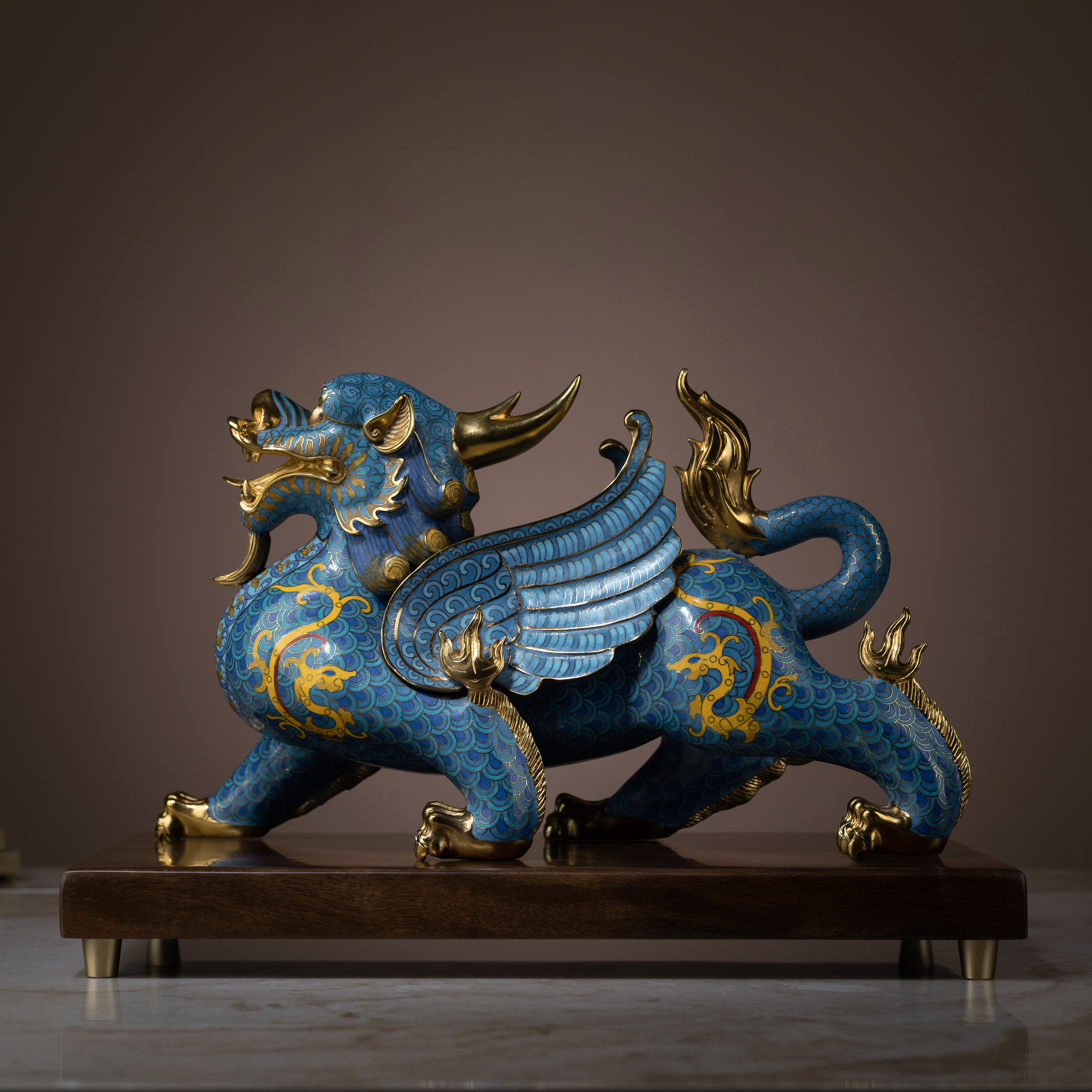 招財貔貅(景泰藍)｜銅作工藝品