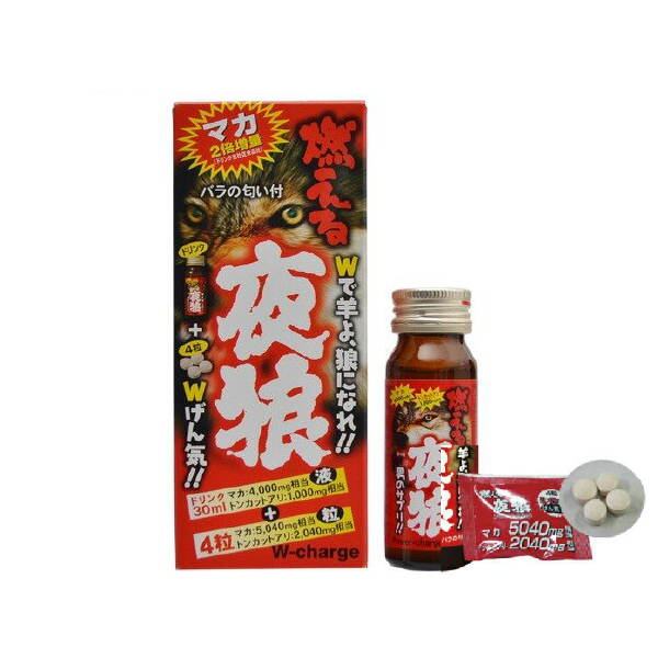 日本 元氣 ICHIKI – 夜狼套裝 – 瑪卡 東革阿里 能量保充飲料 30ml + 4片