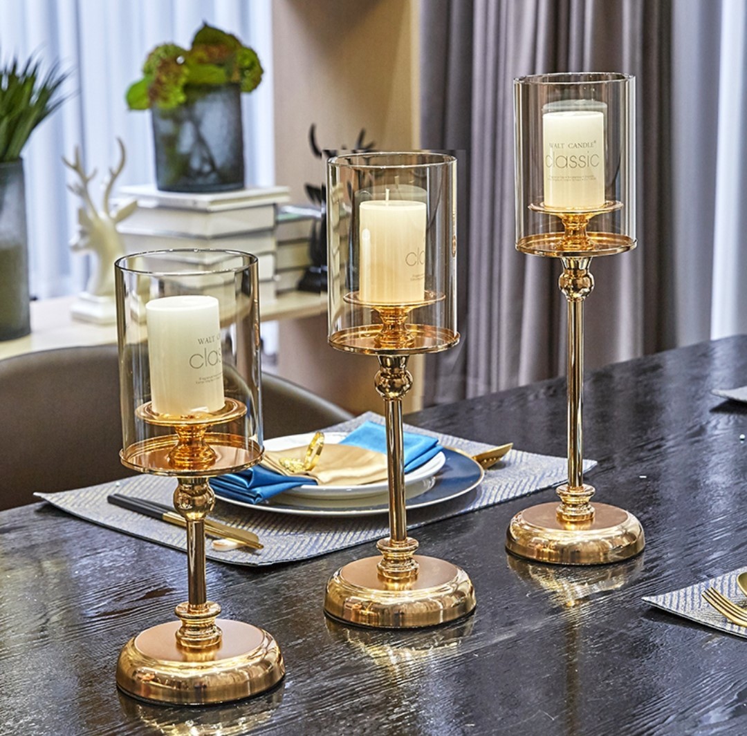 奢華風復古燭台(送香氛蠟燭)