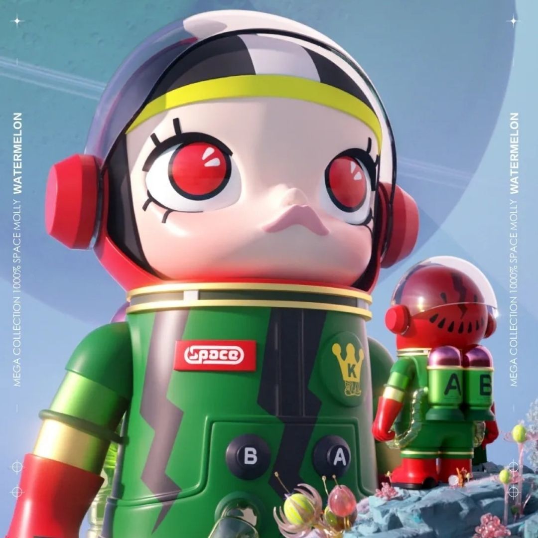 MEDICOM TOY - MEGA コレクション 400％ SPACE MOLLY WATERMELON MEGA COLLECTION 400% SPACE MOLLY Watermelon-Copy - POP MART