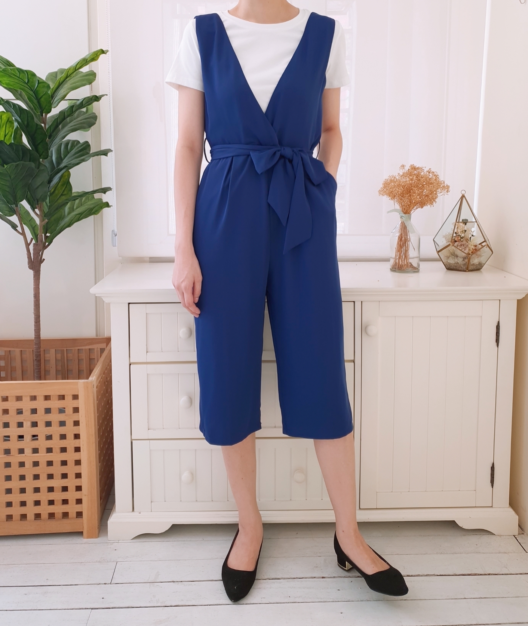 STRAP PINAFORE SASH JUMPSUIT  (EXCLUDED INNER)