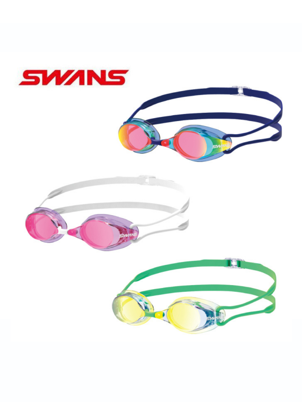 日本製 SWANS 高清鍍膜專業比賽泳鏡 SR-7M