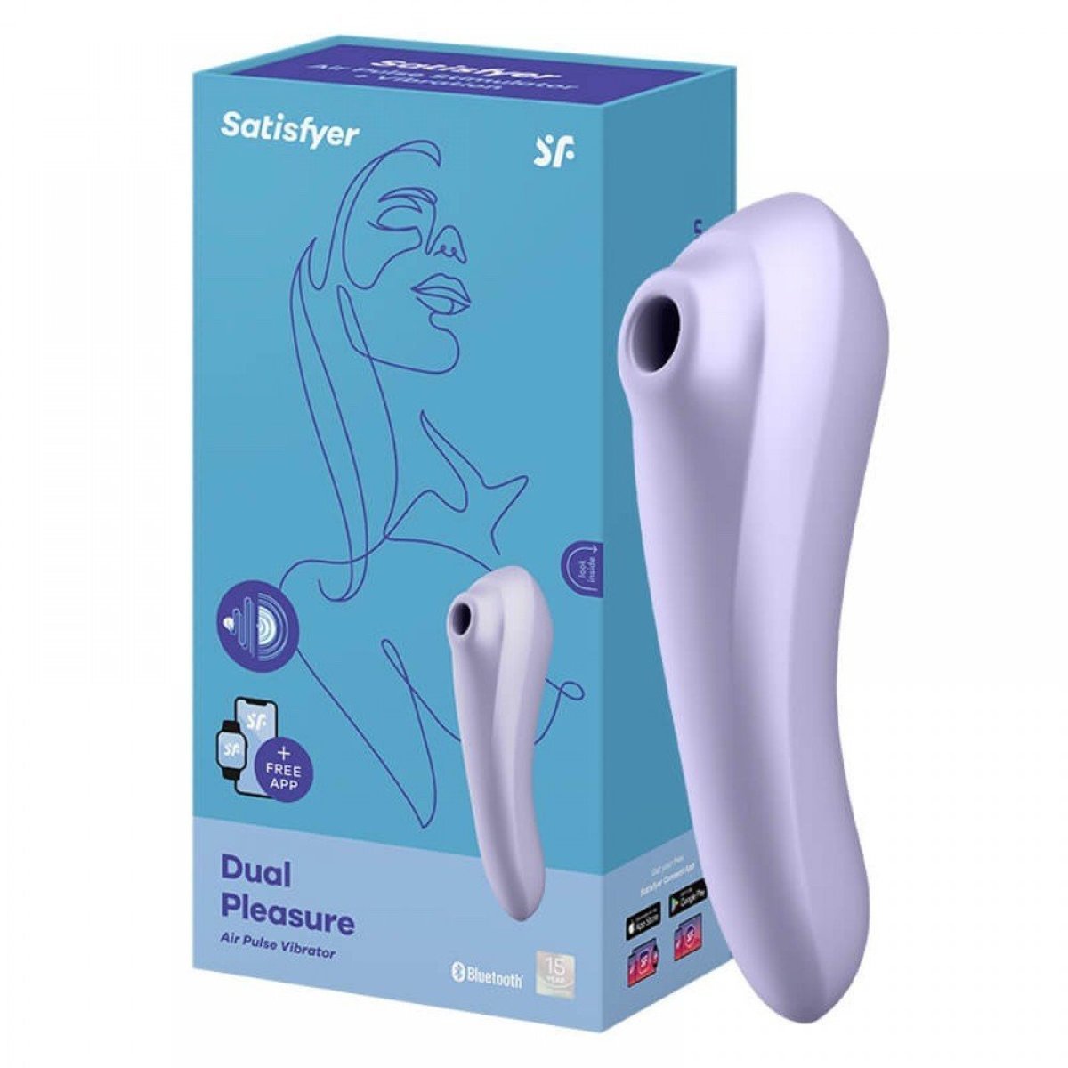 Satisfyer Dual Pleasure 智能吸啜器 淡紫色