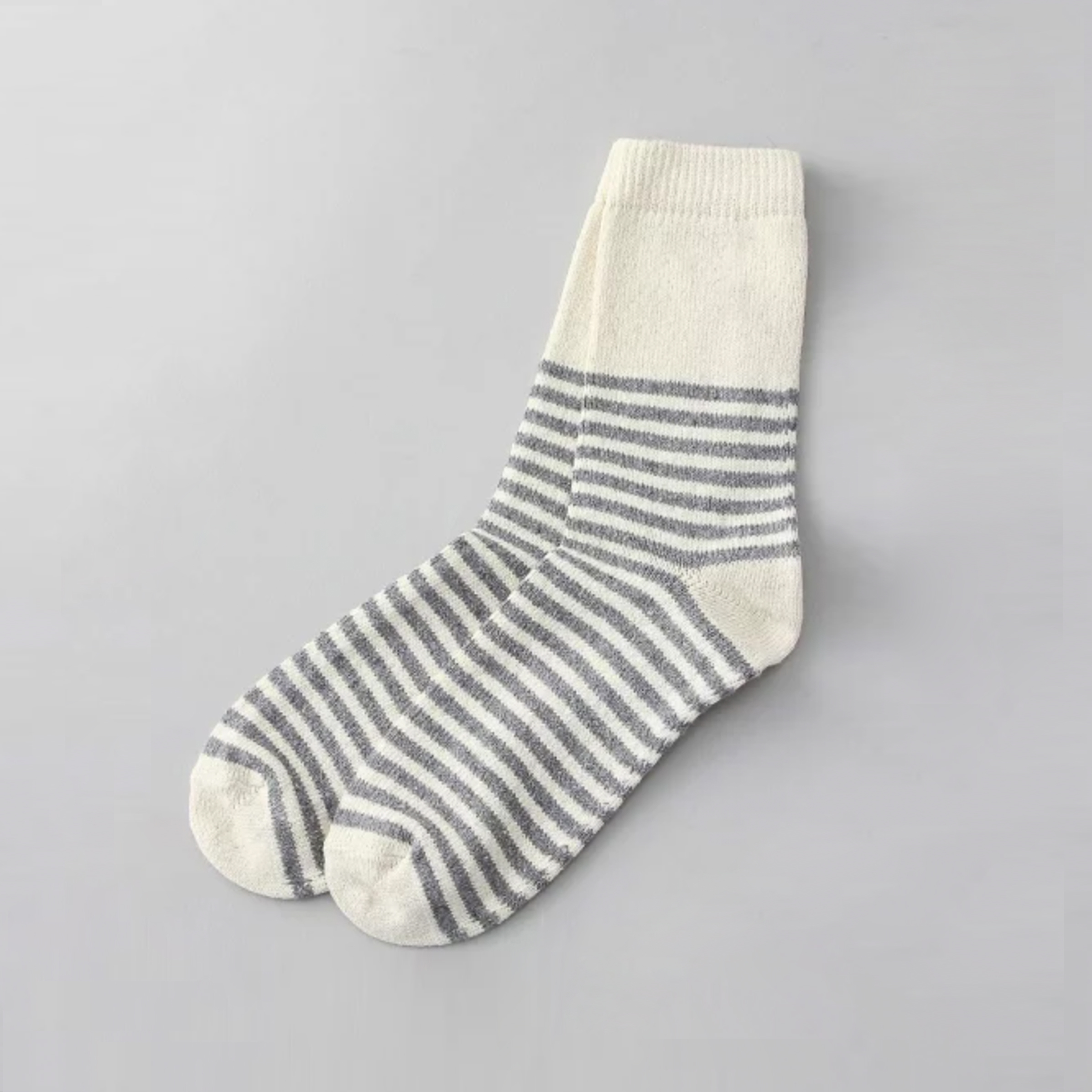 H FOOTWEAR 橫紋中筒襪 ╭ 3色 ╮