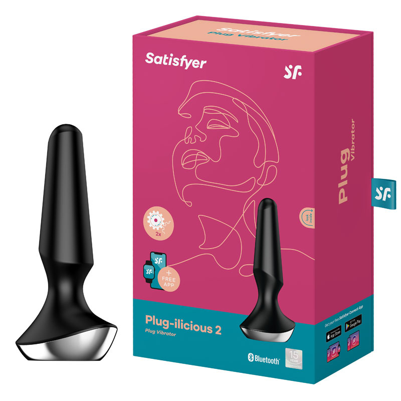 Satisfyer Plug-ilicious 2 肛門震動器 黑色