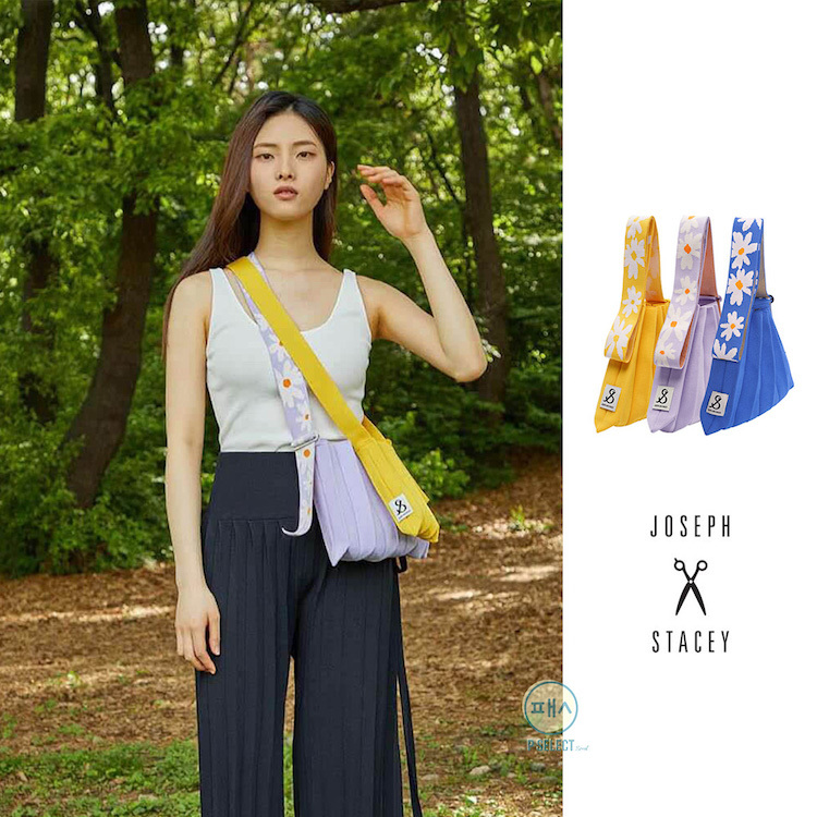 JOSEPH & STACEY 韓國針織百摺袋Lucky Pleats Knit Daisy Wing -