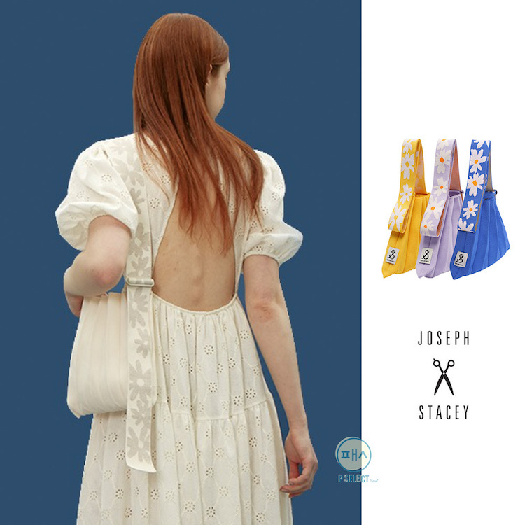 JOSEPH & STACEY 韓國針織百摺袋Lucky Pleats Knit Daisy Wing -