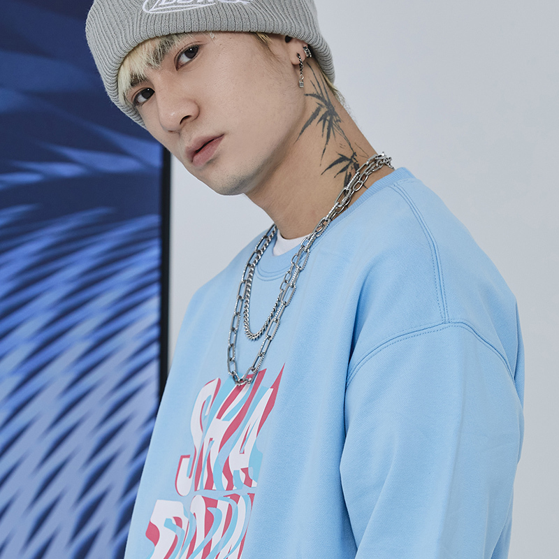 隱蔽者鑲鑽銀色雙鍊