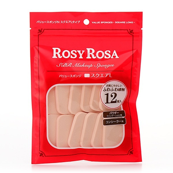 Value Sponge Square Long 12P 化妝粉撲12件裝 方形