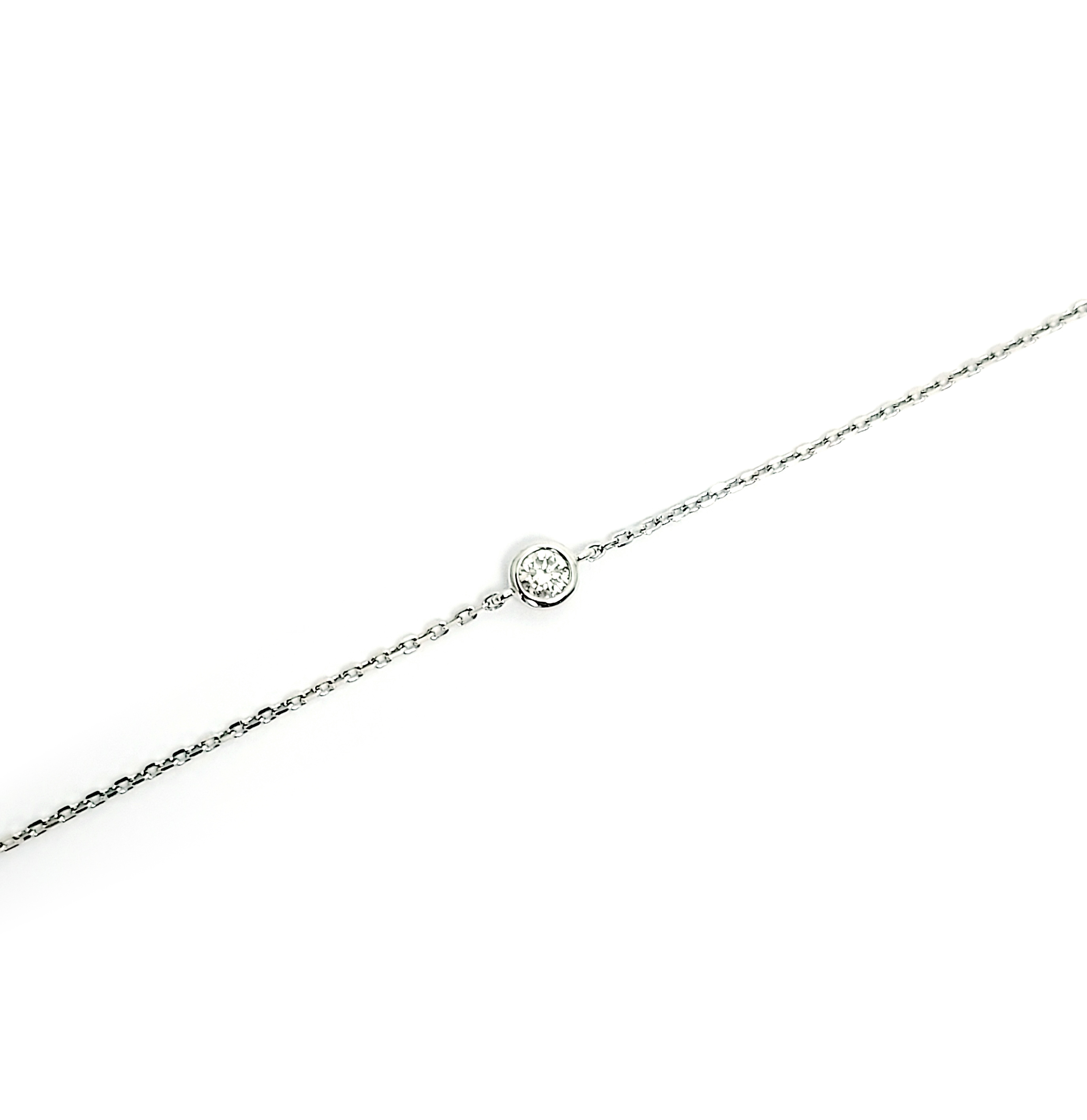 18K白金天然鑽石水泡手鏈