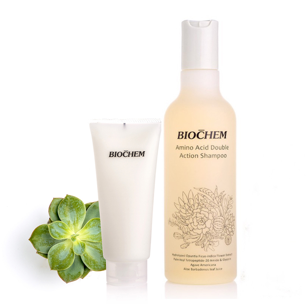 【BIOCHEM 倍優】氨基酸雙效修護洗髮精1000ml+氨基酸雙效修護髮膜180ml